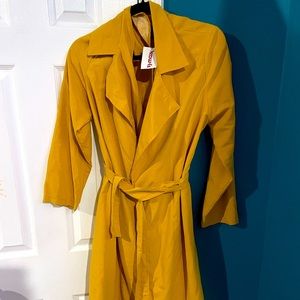 Yellow trench coat